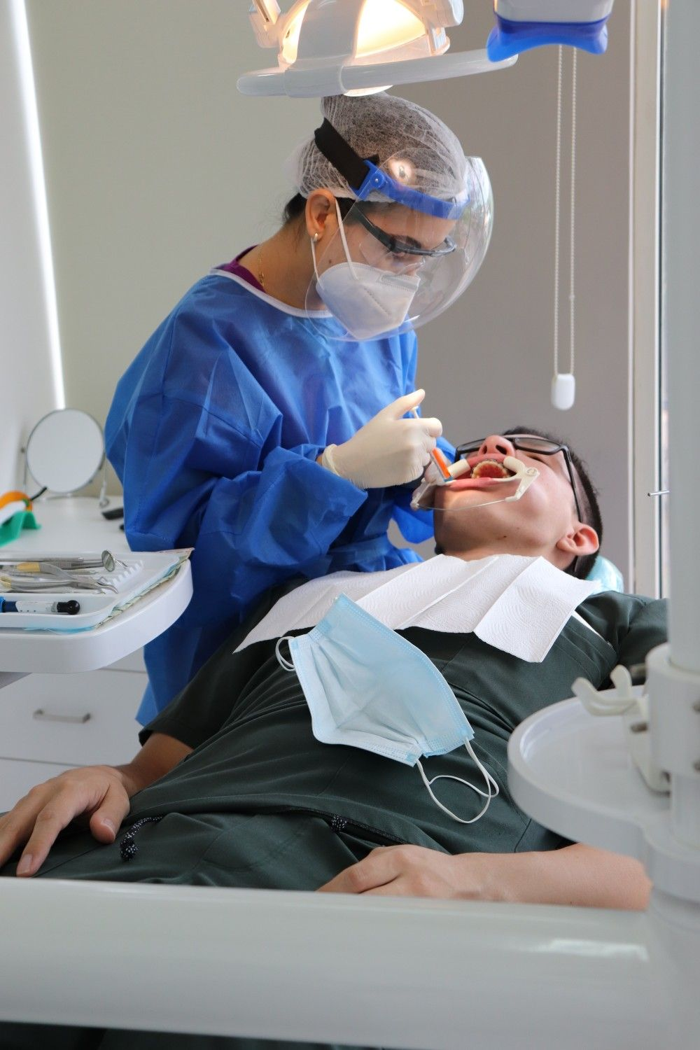 Patient receiving dental care at Willow Creek Dental